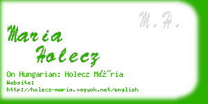maria holecz business card